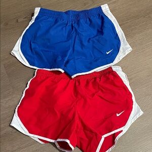 Nike Red and Blue Running Shorts Set of 2